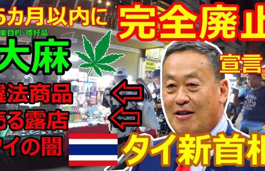 タイ新首相が6カ月以内に大麻（マリファナ）廃止を宣言！実際は？違法商品を堂々と売る露店、タイの闇を紹介【バンコク・ツーリング】2023年10月